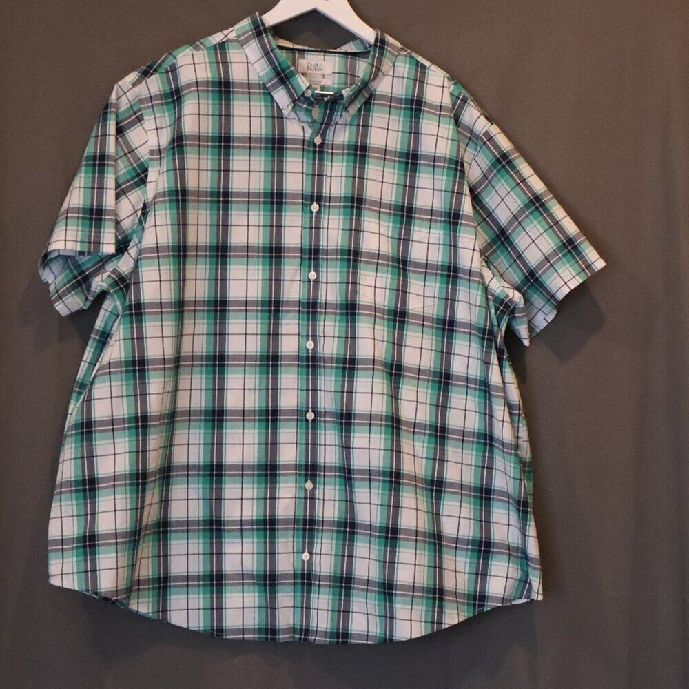 EUC 3XB Button Front Easy Care Plaid Shirt - Picture 2 of 6